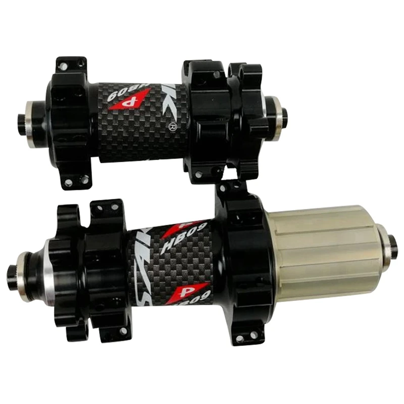 

PASAK 2 Set Front 2 Rear 4 Bearing MTB Mountain Bike Hub 9mmQR Thru Axle 24 Holes Disc Brake Hub,Titanium & Black