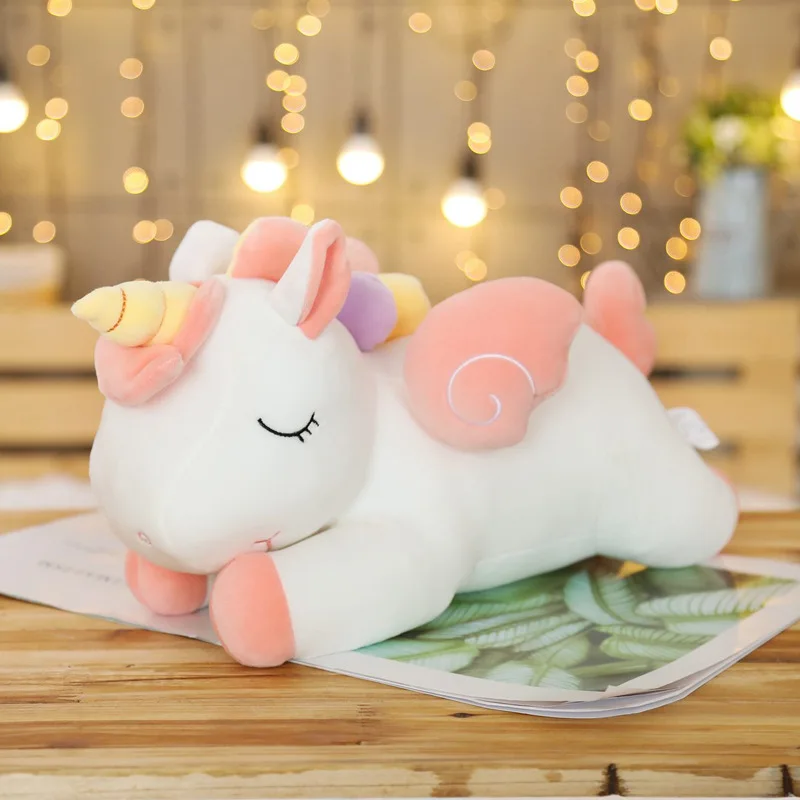 Kawaii Girls Sleeping Rainbow Unicorn Animal Plush Toys for Home and Office | Игрушки и хобби