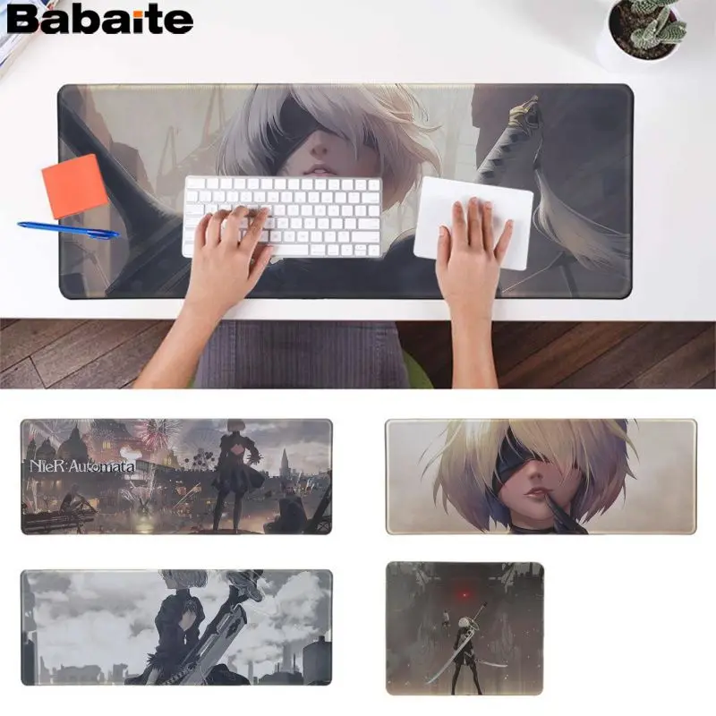 Babaite забавные NieR Automata индивидуальные коврики для мыши компьютерный Аниме Коврик