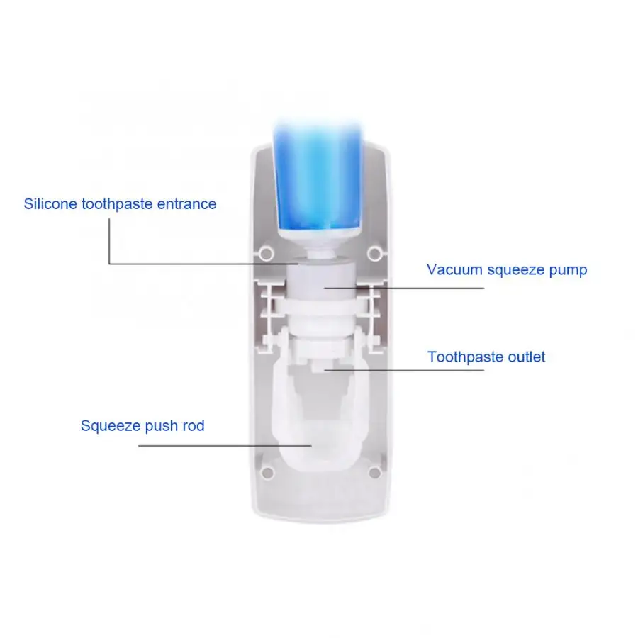 Настенный Автоматический Дозатор зубной пасты выжималка держатель для щетки 5