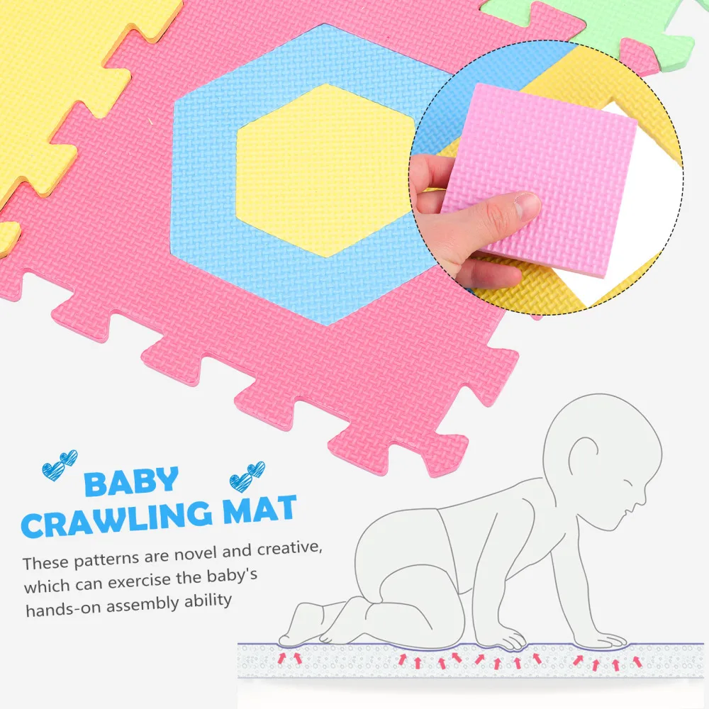 

10pcs Geometrical Pattern Baby Mats Puzzle Exercise Play Mats for Toddler