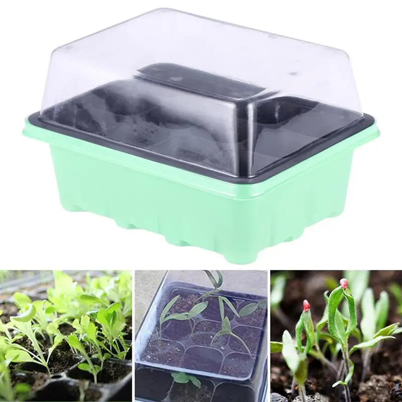 WINOMO 10 УПАКОВКА поднос для рассады стартера с куполом и основанием 12 ячеек