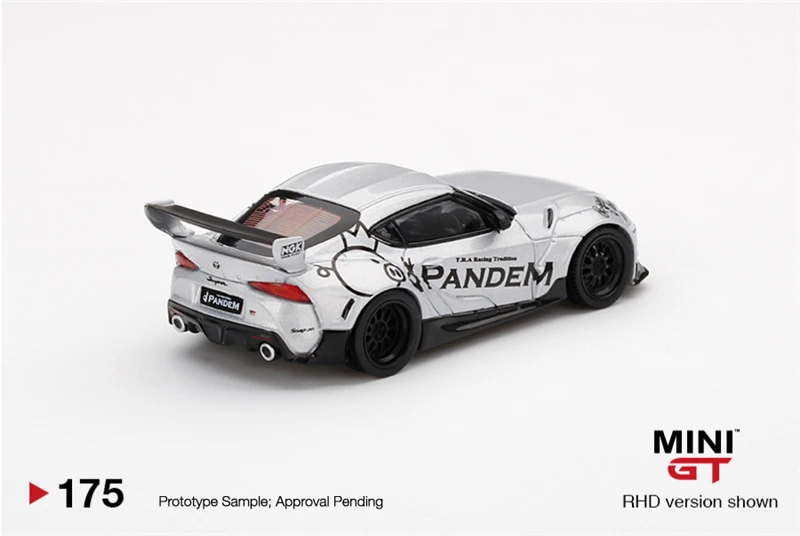 MINI GT 1:64 Toyota GR Supra Pandem V1.0 Серебряная модель автомобиля LHD/ RHD|Наземный транспорт| |