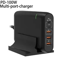 PD 100W GaN 5 USB Type C led dispaly quick charge 4.0 Charger for MacBook Air iPad iPhone 11 Pro Samsung Huawei ASUS Wall Charge