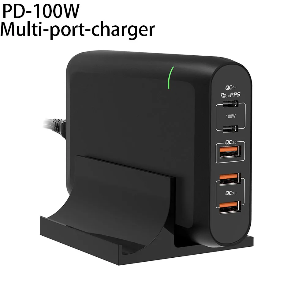 PD 100 Вт GaN 5 USB Type C светодиодный дисплей Быстрая зарядка 4 0 зарядное устройство для