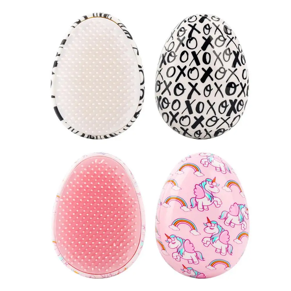 

Detangler Hair Brush Egg Shape Hair Comb Smooth Hair Non-Knotted Egg Massage Comb For Women Adults Kids Curly Long Thick Dry W