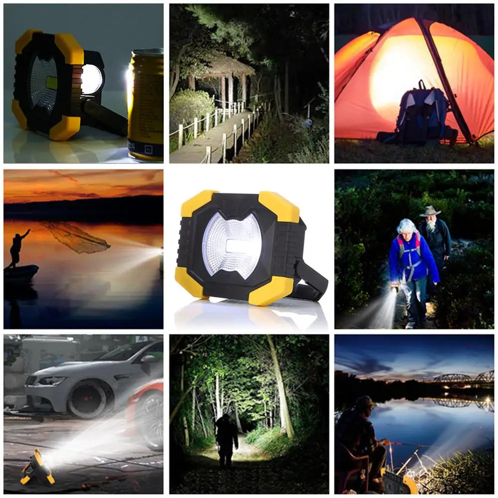 

150W Led Portable Spotlight 8000lm Super Bright Led Work Light Rechargeable for Outdoor Camping Lamp Led Flashlight Car Repair