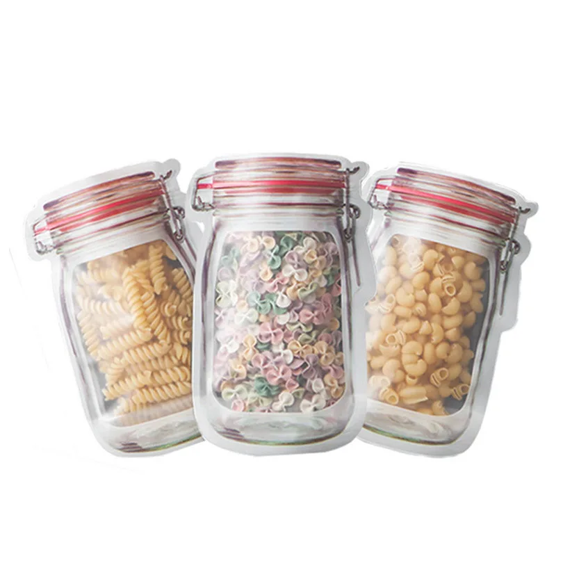 Многоразовая Бутылка Мейсона ziplock мешок многоразовые стеклянная банка с