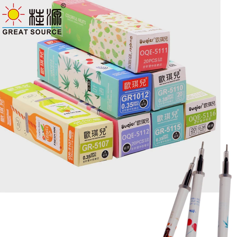 Gel Pen Ink Tube Needle Tip Replaceable Gel Pen Refill 0.5mm/0.38mm/0.35mm(40 Boxes)