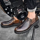 Ботинки Челси мужские в британском стиле, модная повседневная обувь, удобные водонепроницаемые ботильоны на плоской подошве, осень 2019