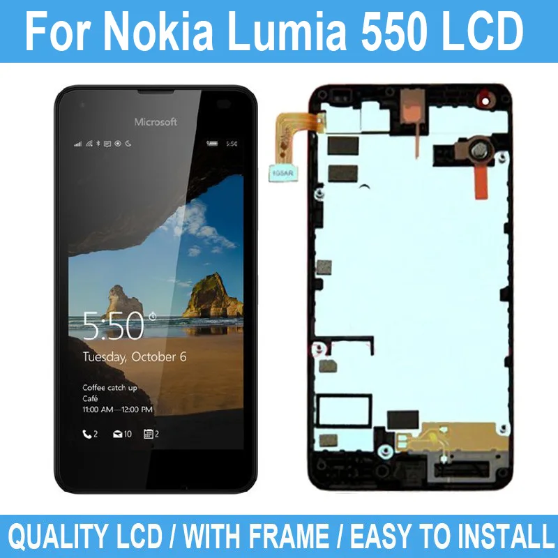 4 7 &quotновый оригинальный ЖК-дисплей для Nokia Lumia 550 дисплей дигитайзер в сборе