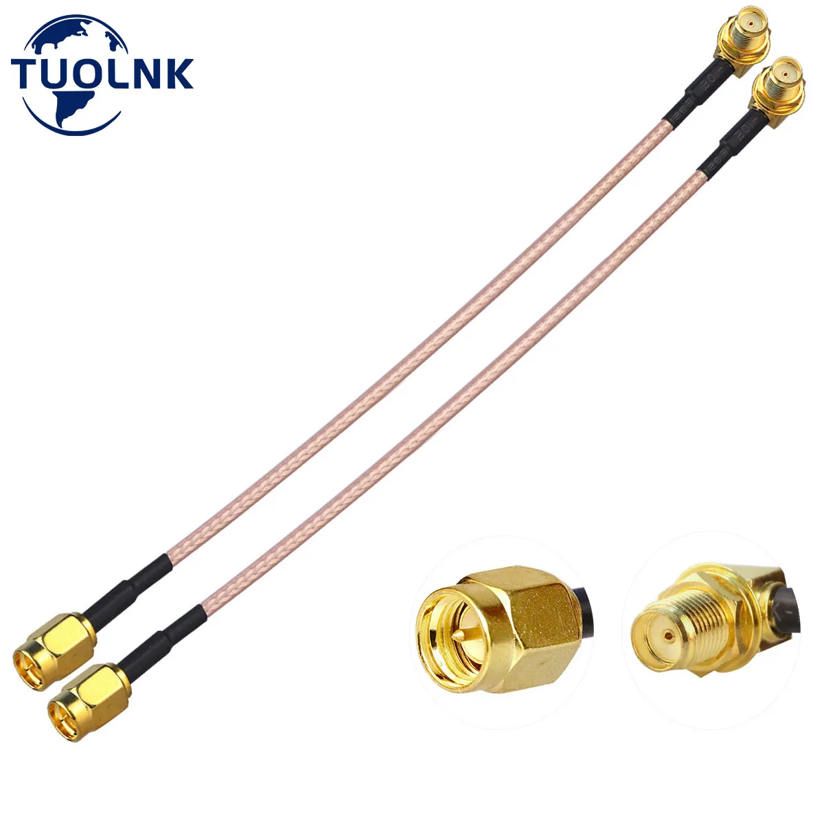 

SMA Extension Cable SMA Male Female Right Angle Coaxial Cable 6inch (15cm) RF Antenna Coax Cable SMA Cable RG316 2Pack