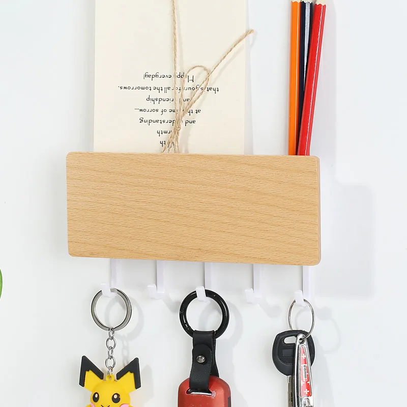 Крючки для хранения деревянная вешалка ключей декоративная настенная винтажная