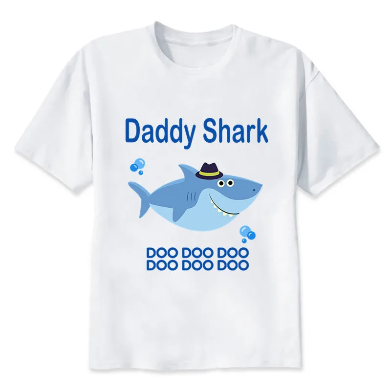 Matching Family Outfit For Birthday Shark Theme T-shirt Kids Funny Party Look Clothes Father Mother Daughter Son | Мать и ребенок