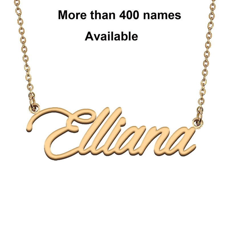 

Cursive Initial Letters Name Necklace for Elliana Birthday Party Christmas New Year Graduation Wedding Valentine Day Gift