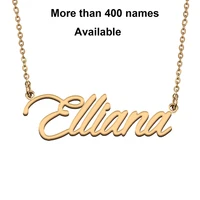 cursive initial letters name necklace for elliana birthday party christmas new year graduation wedding valentine day gift