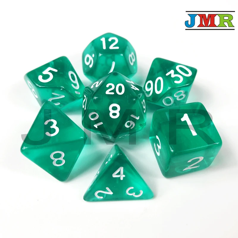 Совершенно новый набор 7pc-Die с конфетным эффектом для покера DnD D4 d6 d8 d10 d12 d20