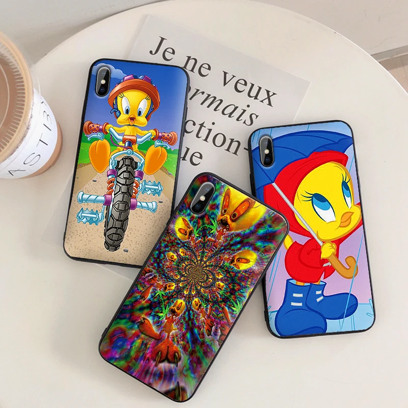 Птичка Твити Мягкий ТПУ чехол для Apple IPhone X XR XS MAX 5 5S 5C SE 6 S 7 8 Plus ipod touch силиконовый