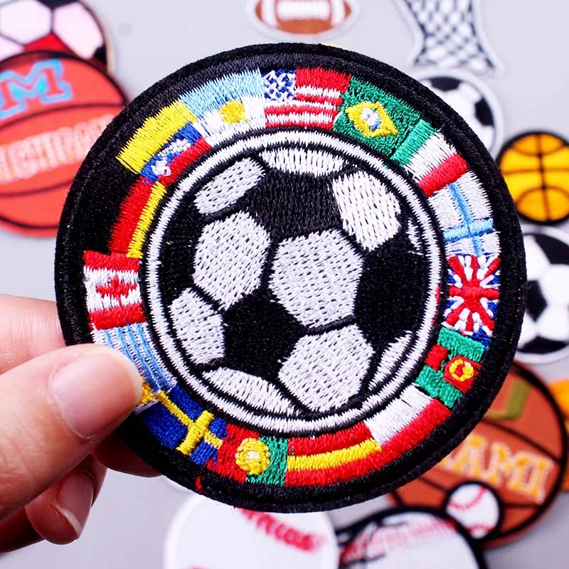 Гитарные спортивные железные нашивки для одежды Футбольная вышитая нашивка на