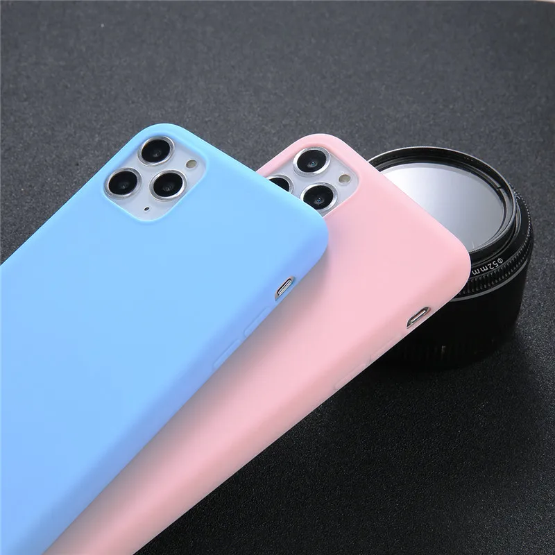 iPWSOO Solid Color Silicone Phone Case For iPhone 11 Pro Max XR XS X 6 6s 7 8 Plus Shell Cases Ultrathin Soft TPU Back Cover |