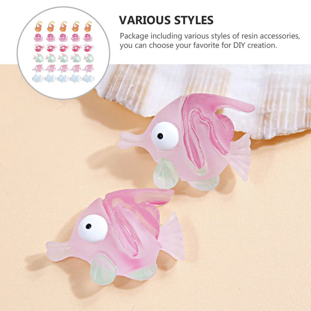

30pcs Resin Ocean Series DIY Materials Decoration Accessories for Girls