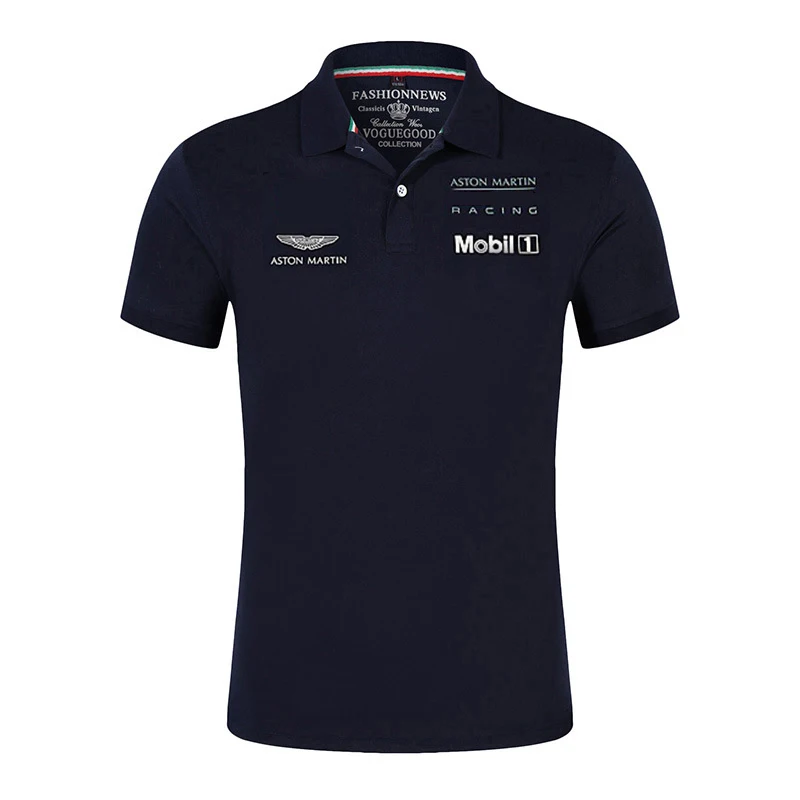 

Рубашка-поло мужская с коротким рукавом, Классическая дышащая футболка для гольфа, из хлопка, одежда для гонок, лето