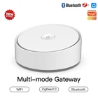 Многорежимный шлюз для умного дома 3,0 ZigBee Wi-Fi Bluetooth сетчатый концентратор Работает с приложением TuyaSmart Life Homekit Умный домашний концентратор