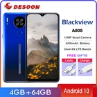 Blackview A80s смартфон с 5,5-дюймовым дисплеем, восьмиядерным процессором, ОЗУ 4 Гб, ПЗУ 64 ГБ, 13 МП, 6,21 мАч, Android 4200