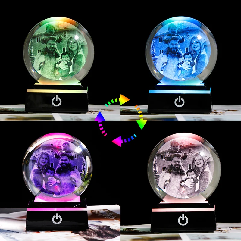 

Personalized Crystal Photo Ball Customized Picture Sphere Globe Home Decor Accessories Baby Photo Gift for Girlfriend