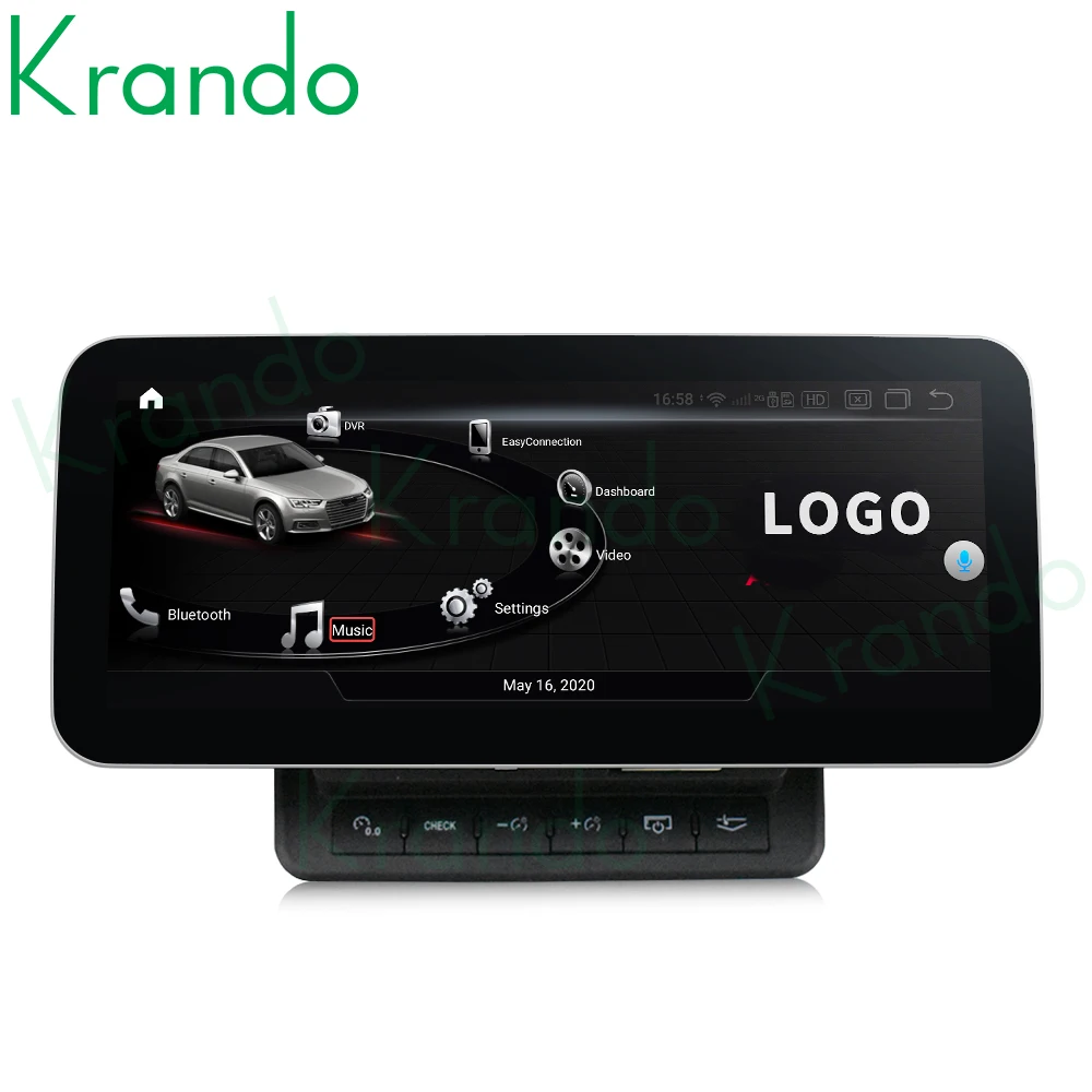 저렴한 Krando 안 드 로이드 11.0 6G 128G 10.25 IPS 자동차 멀티미디어 플레이어 라디오 GPS 아우디 Q7 2005-2015 Navi 오디오 플레이어 무선 Carplay