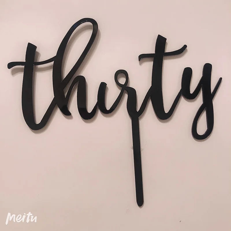 Золотой акриловый торт 30 С Днем Рождения с цифрами Кекс для го дня рождения