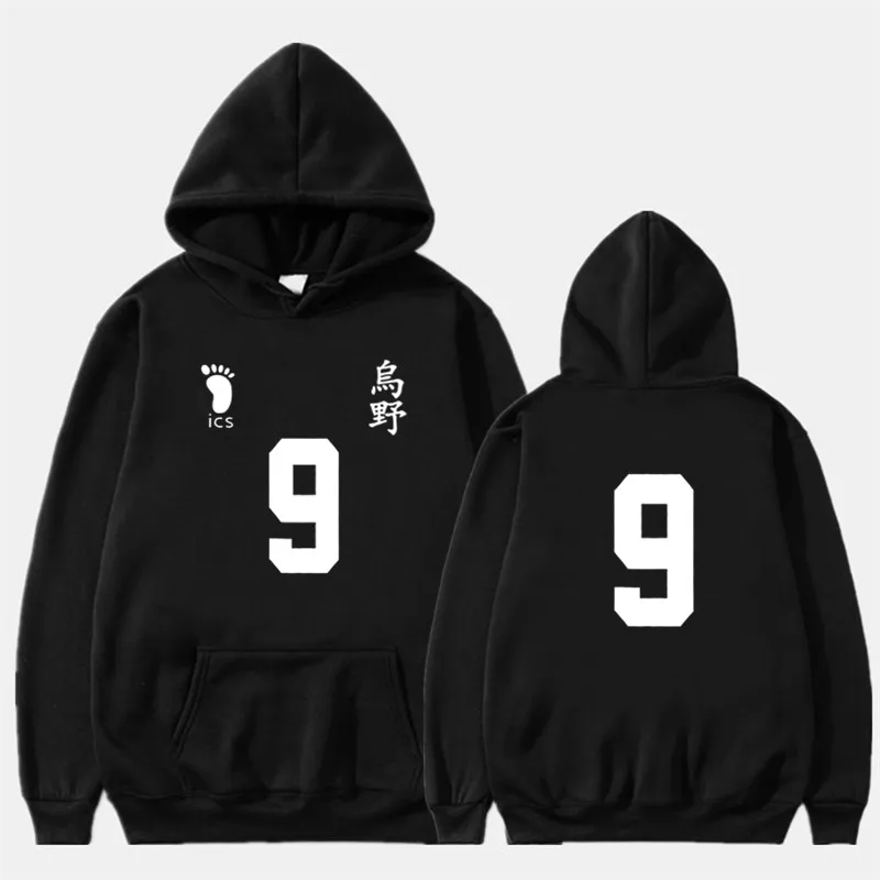 

Japan Anime Haikyuu Karasuno High School Kageyama Tobio Funny Hoodie Hip Hop Graphic Sweatshirts Poleron Hombre Streetwear Hoody