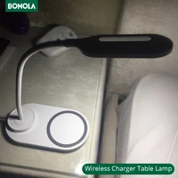 bonola induction wireless charge for iphone 12 11samsung s21 note 20xiaomi mi 11 charger with led lamp 10w wireless charging