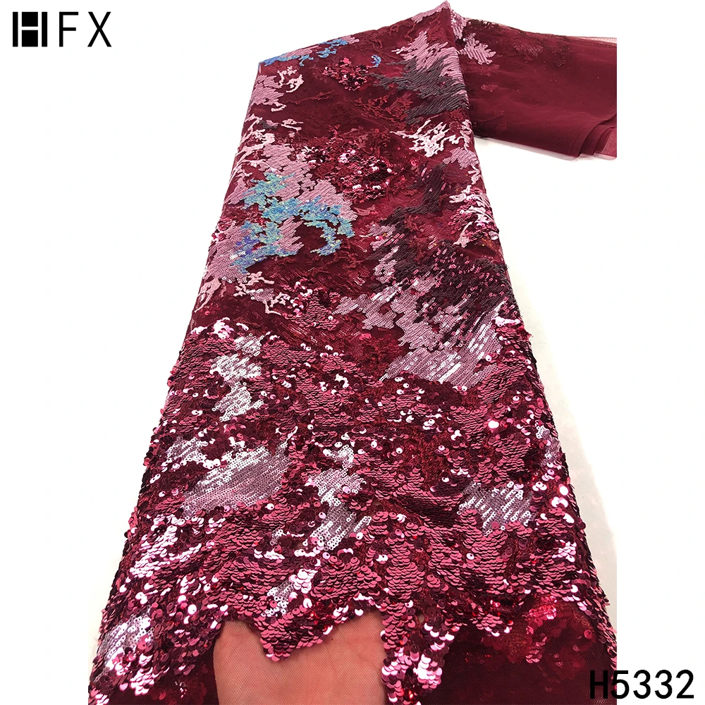 HFX африканские блестки Сетка кружевная ткань блестящая французская 2021 зеленая