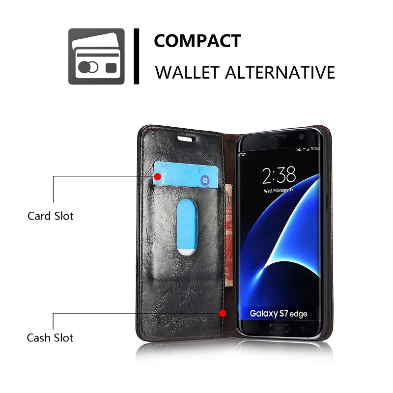 Роскошный Магнитный откидной Чехол для samsung galaxy S7 edge S8 S9 S10 Plus S5 Mini S4 S6 edge Plus винтажный кожаный чехол-бумажник