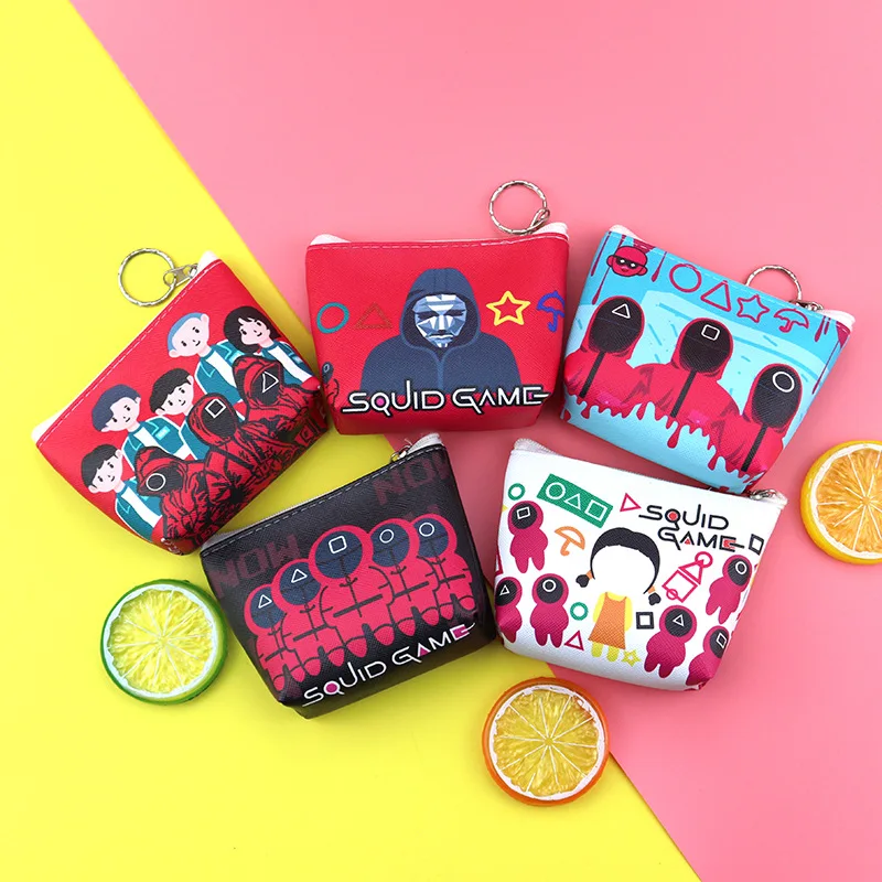 

Squid Game Cosplay Anime Coin Purse Students Storage Coins Cards Bags Xmas Gifts For Boys Girls