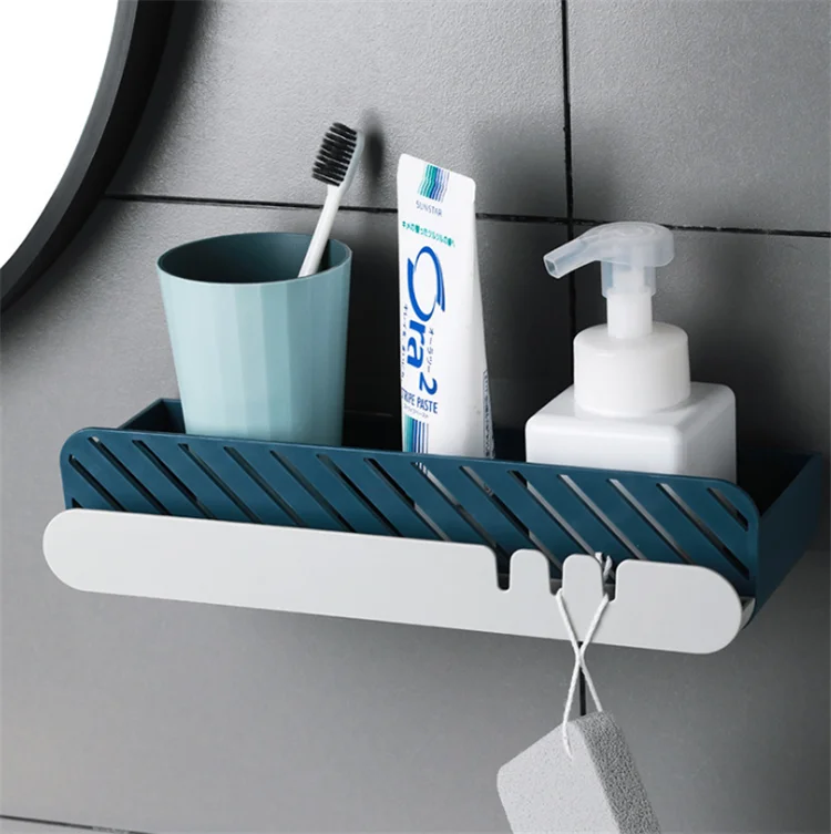 

Настенная полка для хранения для ванной комнаты, держатель для шампуня, клейкий органайзер для кухни, аксессуары для ванной