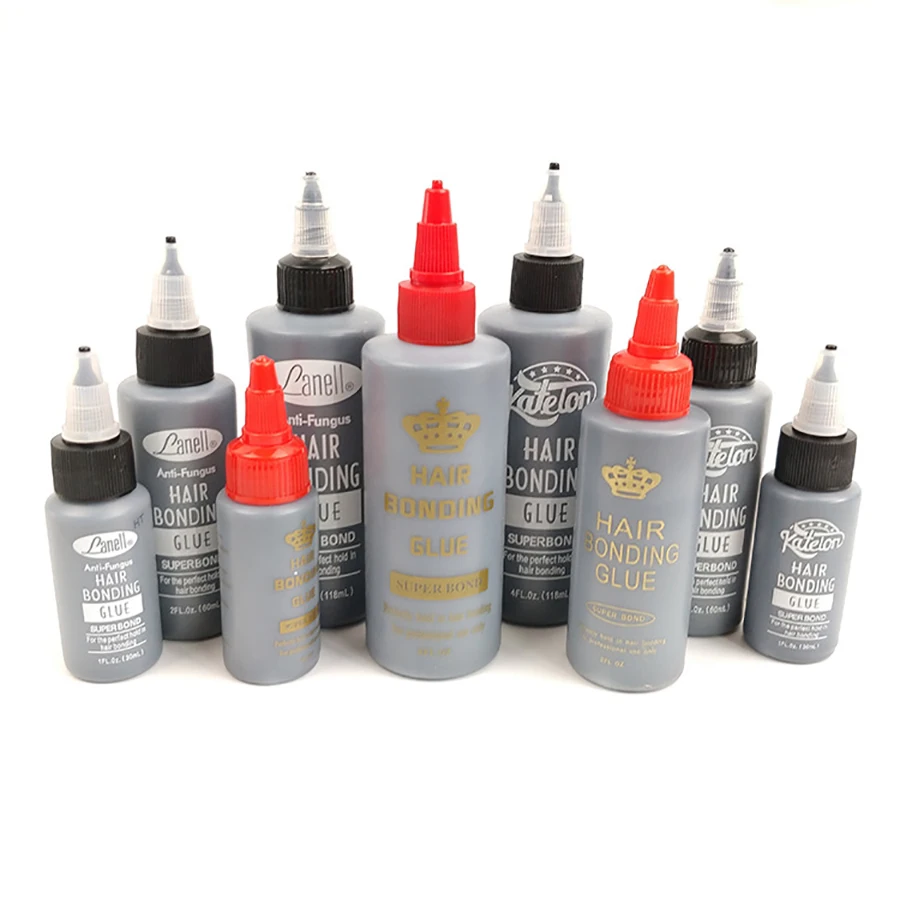 

Anti-Fungus Super Hair Bonding Glue 30ml 60ml 118ml 3 bottles kits for hair bundles weft extensions