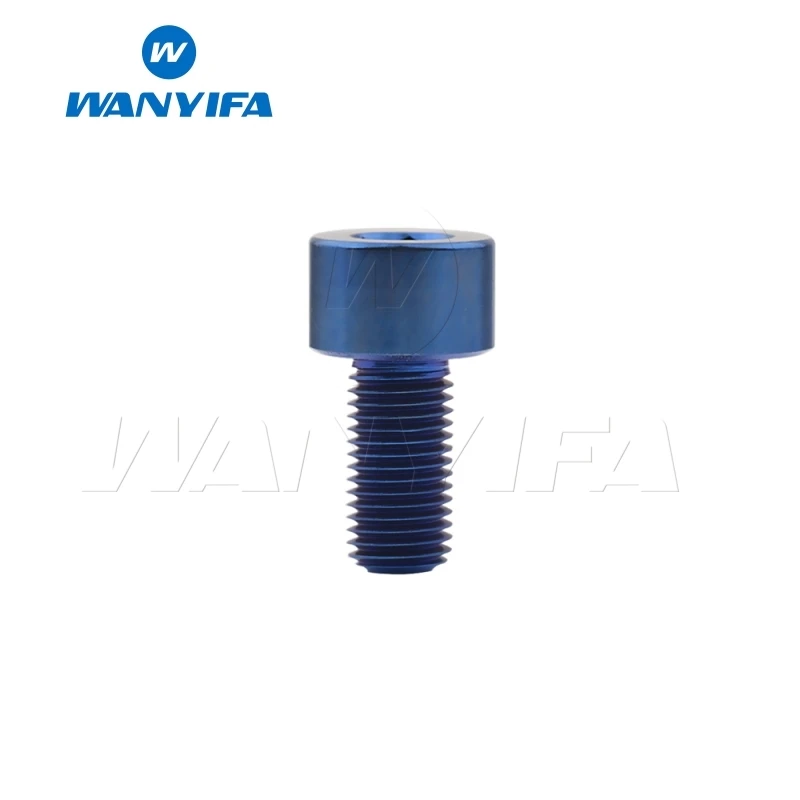 M5x10 Blue Wanyifa M5x10 12, 16, 18, 20, 25 30 35, 40 45 50 55 60 мм шестигранный ключ клеймо Винт С Титановым болтом для Велосипедный вынос руля велосипеда части - Цвет: M5x10 Blue