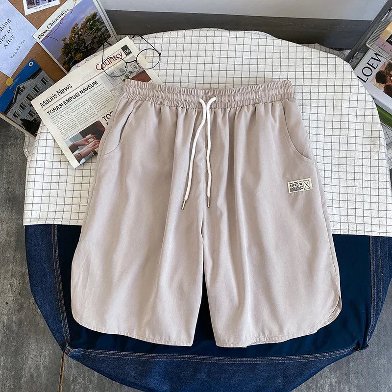 

2021 Summer Solid Color Casual Shorts Men's Thin Loose Breathable Beach Pants Cropped Pants shorts men