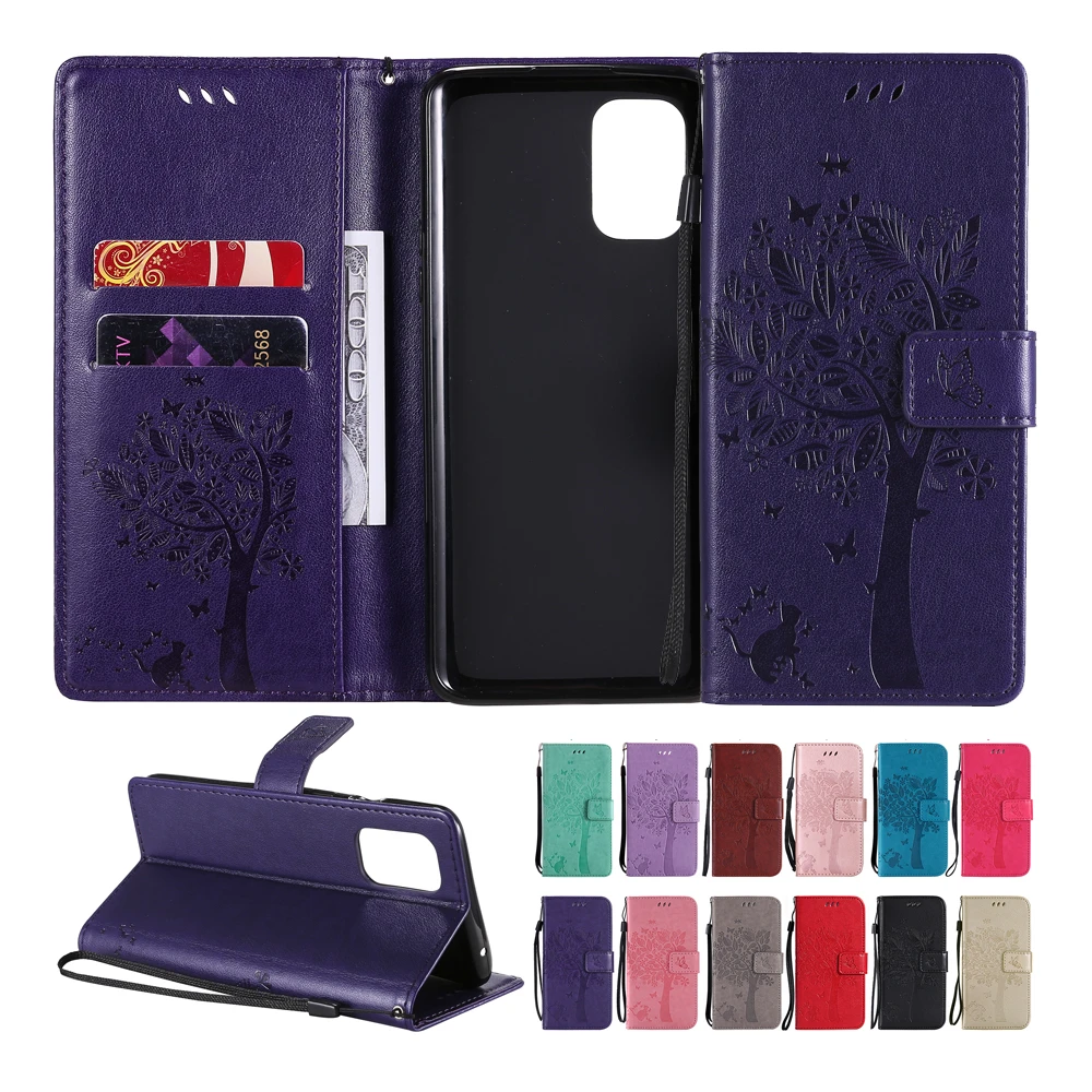 

Leather Wallet Case For Samsung Galaxy Note 9 A02S A72 A52 A42 A32 A12 M51 M31S M01 M21S M21S F41 M31 Flip Cover Card Slots etui