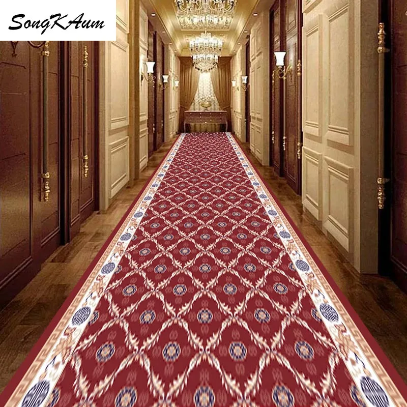 Современный простой коридор большие ковры пятизвездочный отель Нескользящие