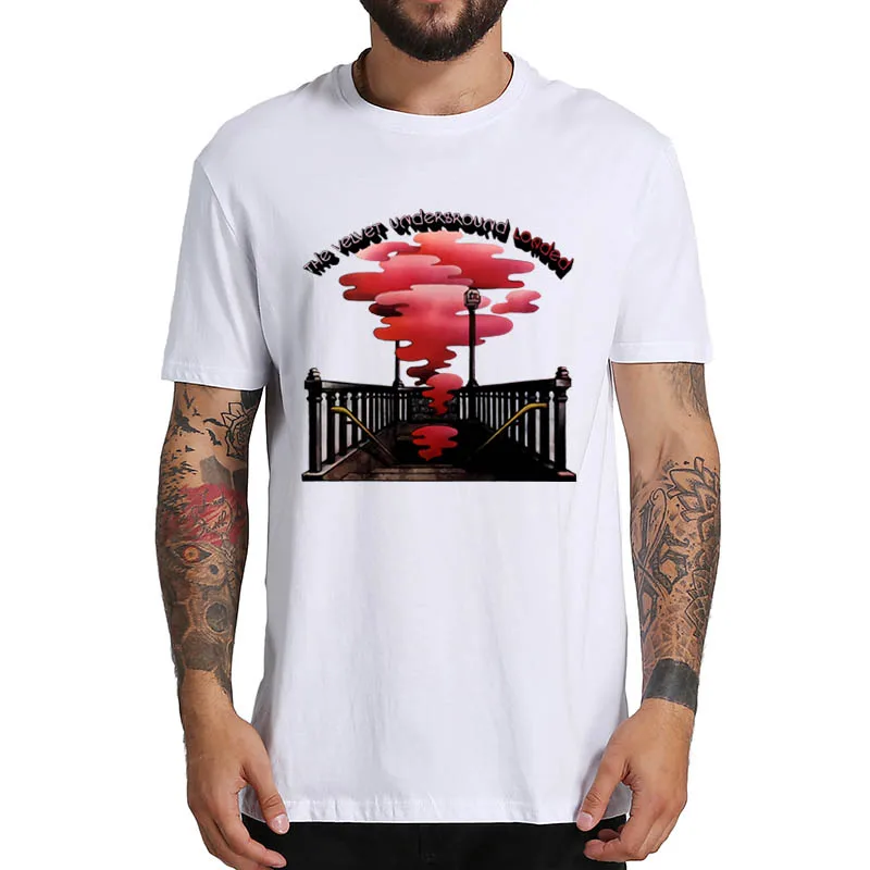 Бархатная футболка с подземным альбомом загруженная в стиле Харадзюку уличная