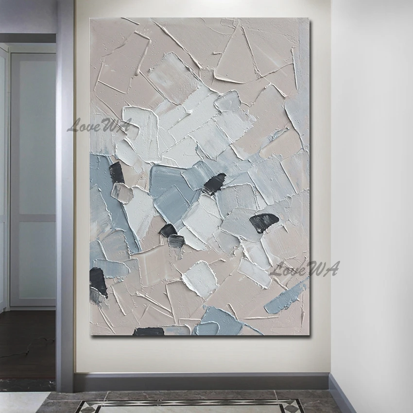 

Современная простая и изящная абстрактная картина ручной росписи, настенное украшение, картина Hina, импортный предмет для дома без рамки