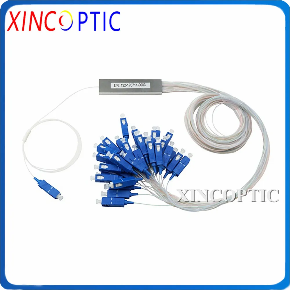 1x64 0,9 мм 1 м безблокированная мини стальная трубка PLC сплиттер 64 способа ST FC SC LC APC UPC Волоконно-оптический соединитель