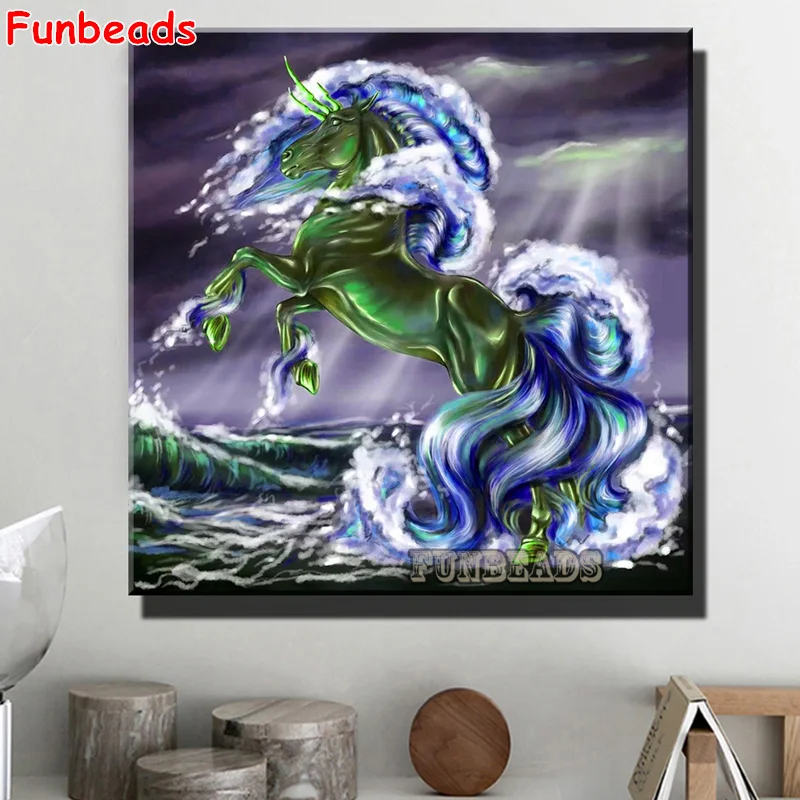 

Алмазная 5D живопись, «сделай сам», фантазия, лошадь, единорог, полное сверление, квадратные/круглые алмазы, вышивка, животные, стразы, домашн...