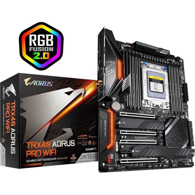 Материнская плата GIGABYTE TRX40 AORUS PRO WIFI Socket TR4 AMD ATX Ret|Материнские платы| |