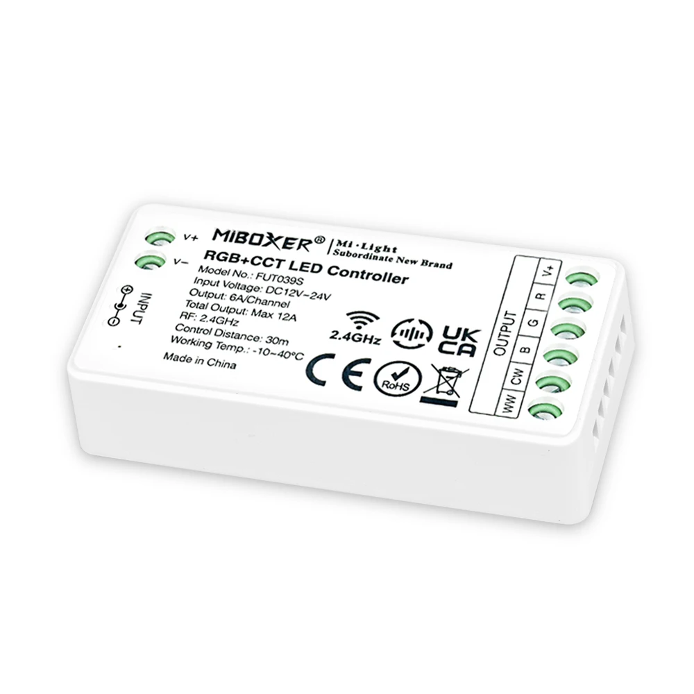Новейший мини-контроллер 2 4G RGB + CCT FUT039S с дистанционным WIFI для светодиодной ленты
