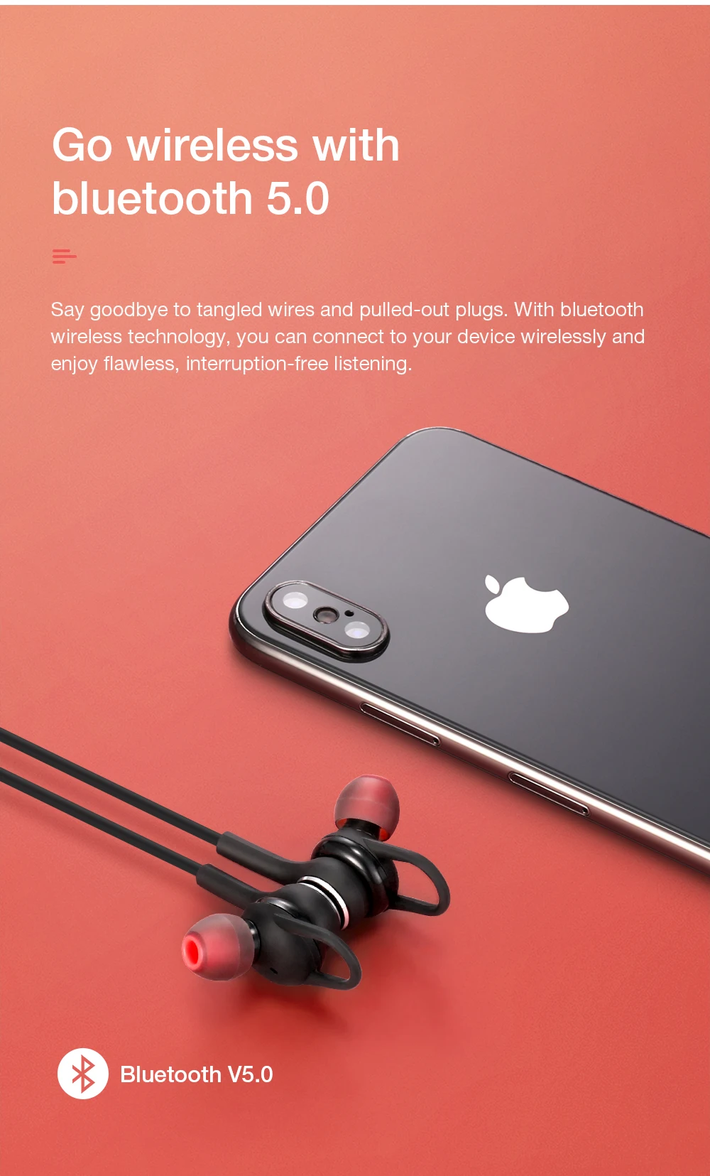 SANLEPUS наушники беспроводные наушники Bluetooth наушники спортивные Hifi гарнитура шейные наушники с микрофоном для Xiaomi Android