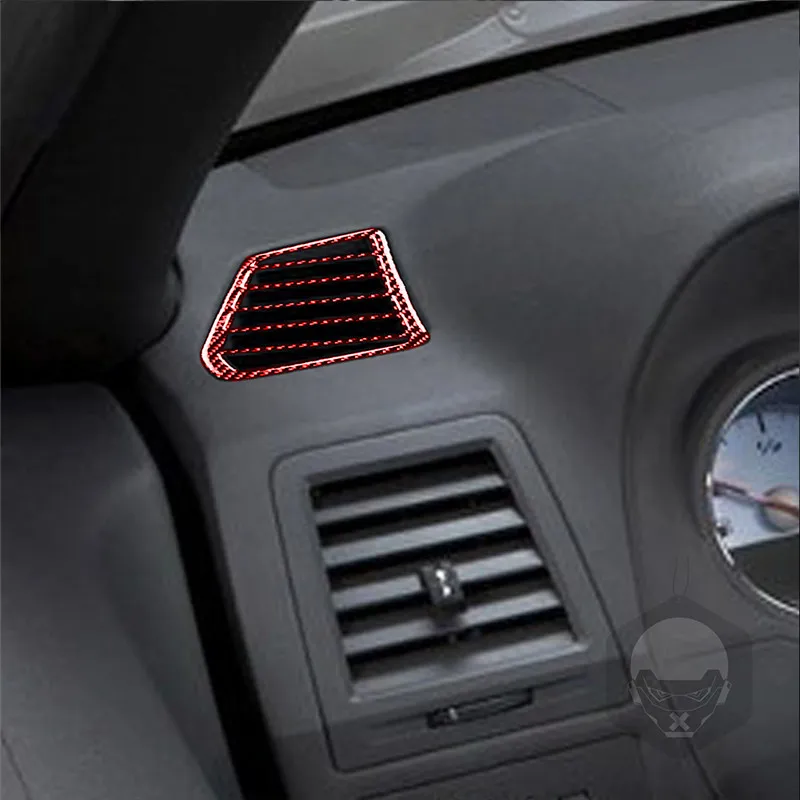 

Car Both Sides Exhaust Air Outlet Panel Trim Decal Carbon Fiber Sticker Styling Accessories For Dodge Challenger 2008-2014